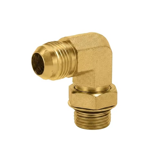 High Quality 12mm Brass Plated Forged Male BSP O-Ring 90 Degree Elbow Adjustable Low Pressure Corrosion-resistant Pipe Fittings