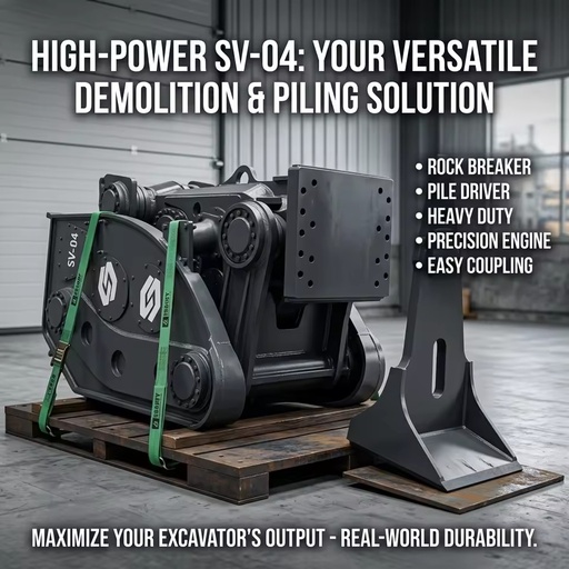 Advanced Hydraulic Vibrating Rock Splitter Excavators Components Low Noise for 50-55 Ton Concrete Foundation
