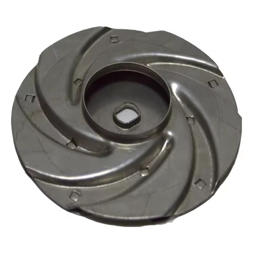 Customized Flexible Sand Casting Cast Iron Semi-Open High Pressure Pump Impeller 4 Turbine Blades Satin Finish Painting Surface