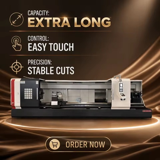 CNC Horizontal Flat Bed Lathe CK61100 GSK Control 3 Phase 380V Max Diameter 1000mm Heavy Duty Twin High Productivity Metal