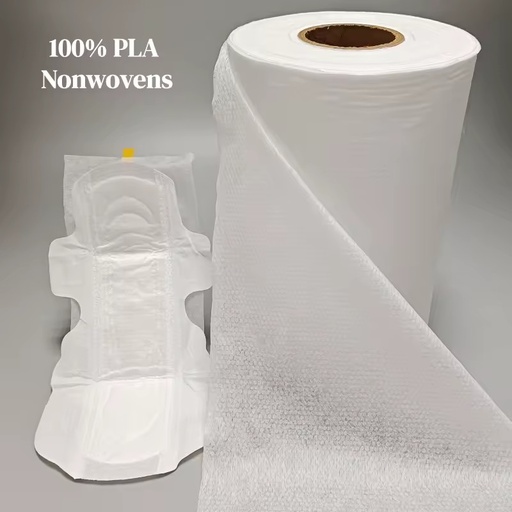 New Material Biodegradable Hydrophilic Function Polylactic Acid PLA Spunlace Non-woven Fabric Roll for Sanitary Pad Top Sheet