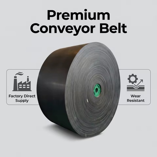 Factory Price High Quality Abrasion Resistant Flat Industrial 4 5 Ply Rubber Conveyor Belt Anti-static 10 Ton Load Capacity