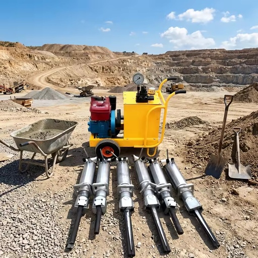 Wedge Type Hydraulic Rock Splitter Attachment for Excavator Rock Breaking