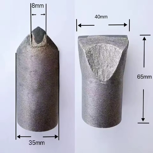 28mm-50mm Mining Drilling Tungsten Carbide Alloy Rock Splitter Tapered Chisel Bit for Jack Hammer Slotted Bit