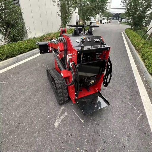 CE EPA Wheeled Mini Skid Steer Loader with Rock Saw & Cone Log Splitter for Forestry Log Clearing & Timber Works