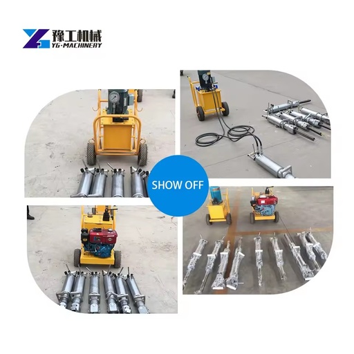 Hydraulic Rock Splitter Machine YG-G450 With Diesel Power Pump Station for Hard Stone Breaking