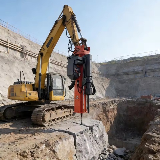 Hydraulic Excavator Attachments Rock Cracking Splitter with Rock Drilling Machine for Mining