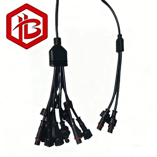 M17 Waterproof RGBW LED Rock Light Splitter with Copper Contact FPC PCB Power Connector IP68 Rated RF/Microwave Automotive Cable