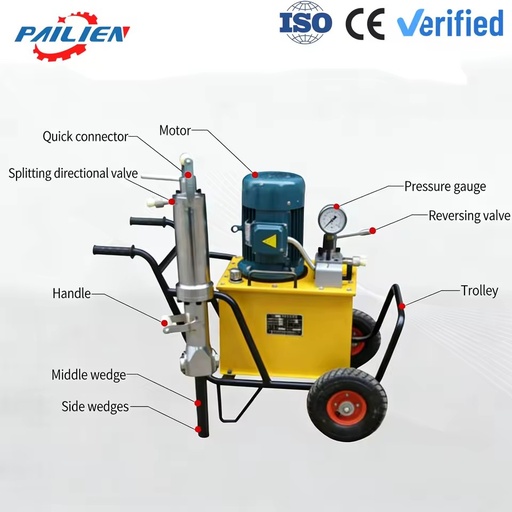 Heavy Duty Portable Hydraulic Rock Splitter Machine for Quarry and Tunnel Slope Work with Diesel Engine