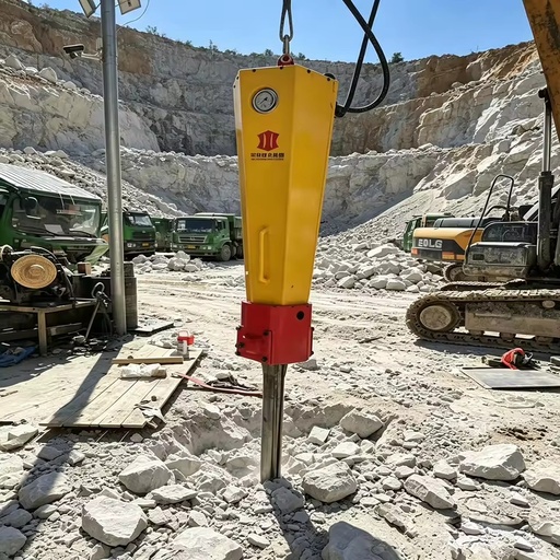 Excavator Attachment Hydraulic 110mm Wedge Rock Splitter Model 220 for Quarry Construction Projects Granite Limestone Splitting