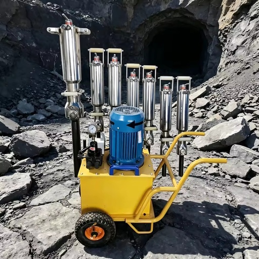 Ore Quarry Site Diesel Engine Hydraulic Wedge Splitter for Rock Stone Breaking Job