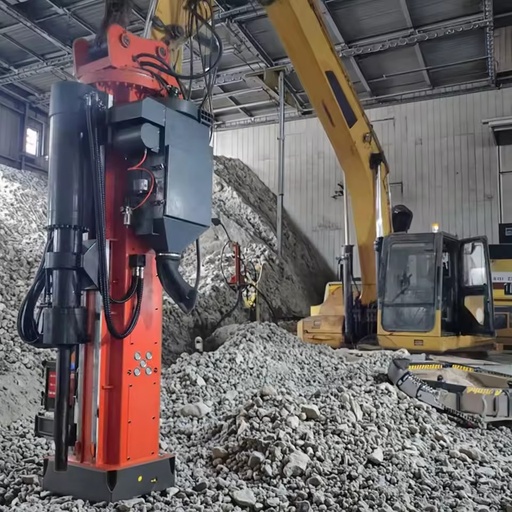2-in-1 Function Excavator Attachments Hydraulic Rock Splitter Mounted on Excavators Combining Power Drills for Quarries