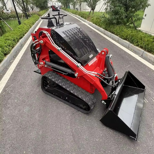Global Supply Crawler Mini Skid Steer Loader with Cone Splitter and Rock Saw for Farm Harvest and Timber Yard Operations