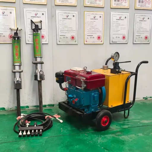 Hydraulic Rock Splitter with Power Pack for Silent Concrete Demolition and Stone Crushing Tunnel Hydraulic Rock Splitter