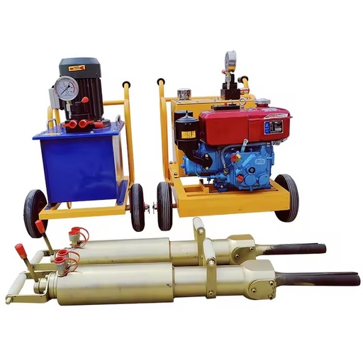 Hydraulic Rock Splitter with Diesel Engine Electric Breaker Motor 900T-1200T Splitting Force Quarry Use Stone Splitting Machine