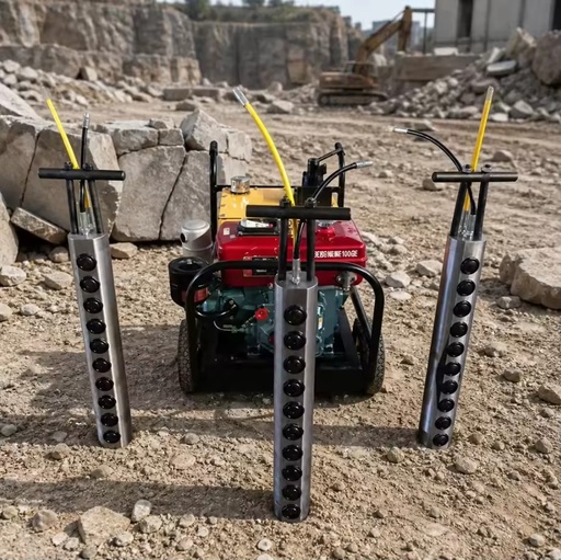 Hydraulic Piston Rock Splitter for Quarry Granite Marble | Gasoline Rock Splitting Machine Non Explosive |Rock Splitter for Sale
