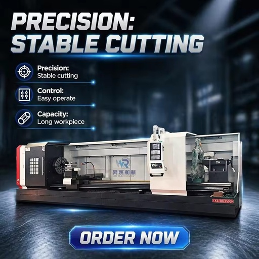 Heavy Duty Flat Bed CNC Lathe CK61100 Big Swing 1000mm Hard Guide Rail Metal Turning Machine Exported CE Standard