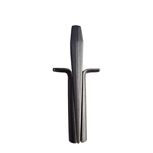 Rock Drill Breaker Chisels Pointed & Flat High Manganese Steel Forged Hammer Plate for Stone Splitting Drilling Tools