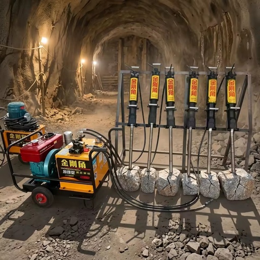 Fast Demolition Rock Breaking Tools Handheld Hydraulic Rock Splitter with AC Motor Pump for Mining Applications 8HP Power