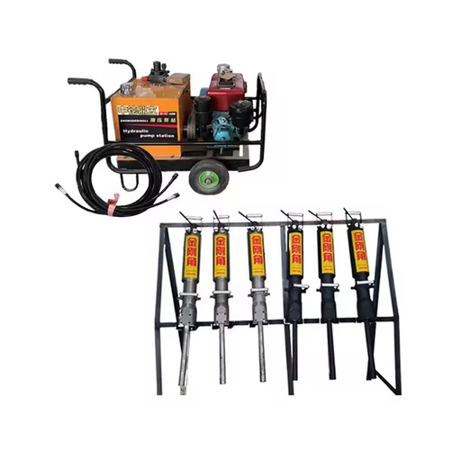 DINGLI DL-250/350/450 Diesel & Electric Engine-Powered Hydraulic Rock Splitting Wedge Machine with 8HP and 100Mpa Peak Pressure