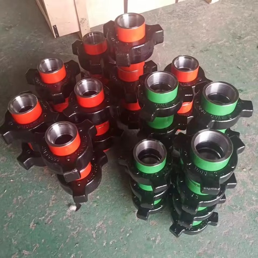 FIG602 Steel Forging Hammer Union Spray Welding Thread Core Components 6000psi High Pressure Pipe Connection Red/Blue 1 Year