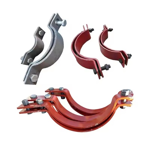 Carbon Steel Single Hydraulic Twin-Screw Pipe Clamps Zinc/Plain Finish 90mm Max ID DN15-DN2000 Industrial Use