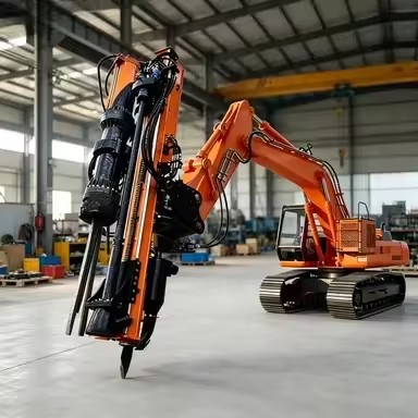 Excavator-Mounted Drilling & Splitting Machine / Hydraulic Rock Splitter Attachment for 2.5-8T Excavator
