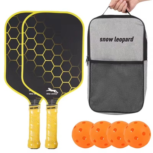 Global Sourcing Premium Printed Wooden Pickleball Setup Continuous Flat Face Consistent Rebound Family Park Play