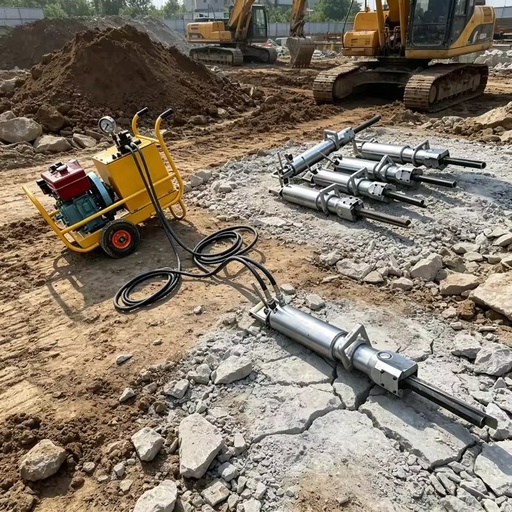 Industrial Hydraulic Rock Splitter High Pressure System Stable & Safe Operation