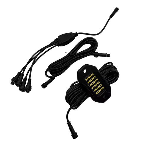 New FXQ Single Color Splitters 1-4 1-8 IP67 Waterproof Black Copper Wire 12V-13.8V for Universal Fitment Lights