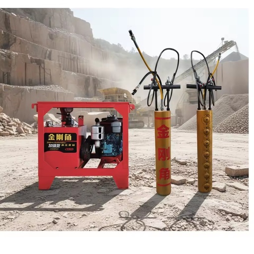 DINGLI Hydraulic Piston Rock Splitter with AC Motor and Pump 120Mpa 4210T Splitting Force for Hard Rock Without Blasting