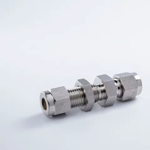 Compact Bulkhead Ferrule Connector BA Grade Gas Piping Systems Superior Sealing Reliable Safety High Pressure Valve Fitting