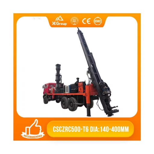 XLDRILL Vehicle Mounted CSRC500-T6 Reverse Circulation Drilling Rig HOWO 6x4 Truck 6m Drill Pipe 153KW Cummins Engine Motor Pump