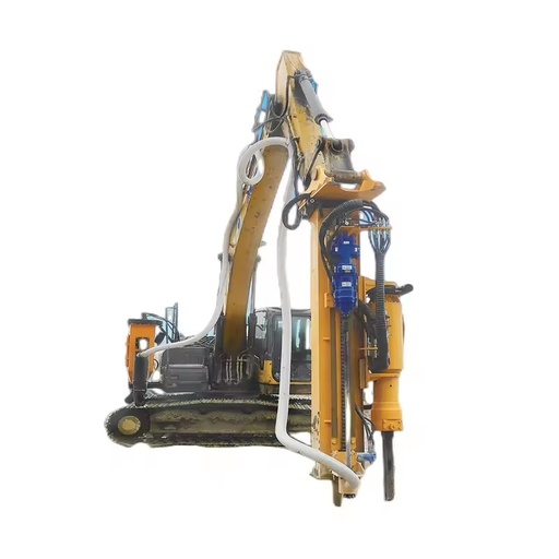 Top Hammer Version Excavator Attached Drilling Mast PD115-DZ Integrated Hydraulic Rock Drill and Splitter for Excavator