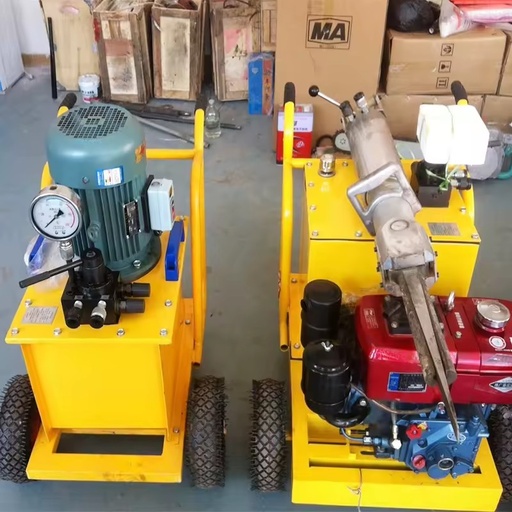 Small Engine Hydraulic for Quarry Stone Processing Drills and Crack in Foundation Removal Rock Drill Splitter Machine