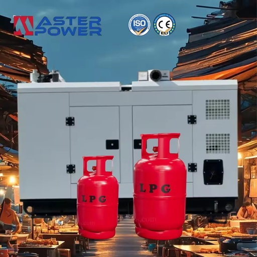 Quiet 50kw 62.5kva CNG LPG Biogas Generator with ATS 3-Phase for Main & Backup Power
