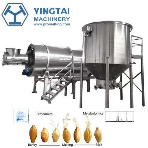 Drum Type Malting Barley Processing Equipment Malting Machine Malting System