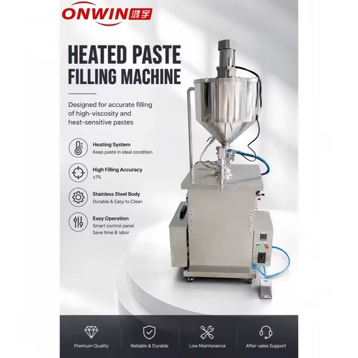 Stainless Steel Semi Automatic Anti-drip Hair Gel Jar Filler Petroleum Jelly Heated Filling Machine for Sale