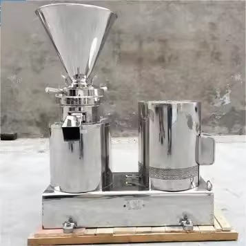 Stainless Steel Animal Food Grinder Machine Tahini Peanut Butter Cocoa Meat Paste Maker Nuts Soybean Water Colloid Mill Motor