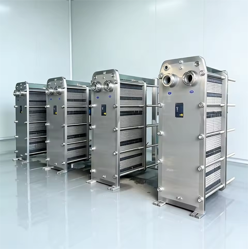High Efficiency 304 Stainless Steel Plate Heat Exchanger Unit Plate Fin Type 3.0MPa Max Pressure 220V/380V 1-160m Heating