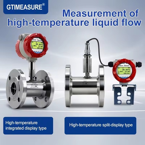 Industrial Split Type Turbine Flow Meter Food Beverage Pharmaceutical Liquid DN25 DN50 Flange Connection Customizable