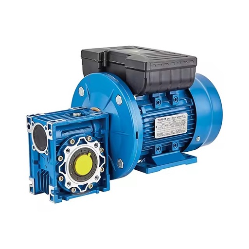 0.75kw MY Series Single Phase Capacitor Run Electric Motor with NMRV075 Worm Reducer,80B5/B14 Input Flange,output 28mm