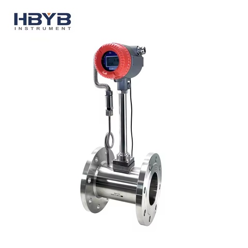 Smart Vortex Flow Sensor LCD Display Hart Communication Industrial Flow Meter for Water Gas High Temperature