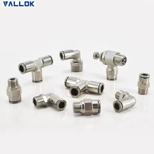 SS304 316 Stainless Steel Low Pressure Joint Push to Hose Metric BSP NPT Male Female Threads Pneumatic Fittings Connector