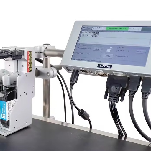 OEM/ODM T220E-1 TIJ Single Head Industry Date Printing Machine Online Thermal Inkjet Coding Printer for Plastic Bottle Bag