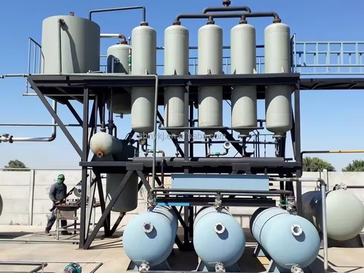 3~5 TPD used engine oil refining machine for refining used engine oil
