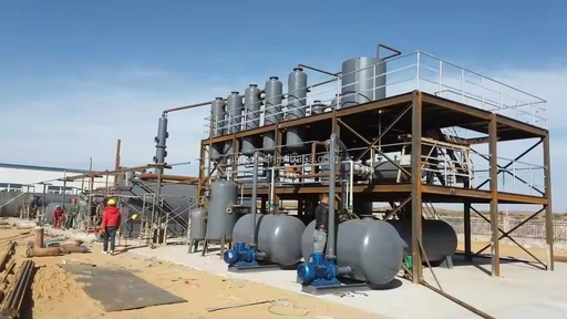 15~20 TPD oil refining machine for refining petroleum used engine oil waste oil
