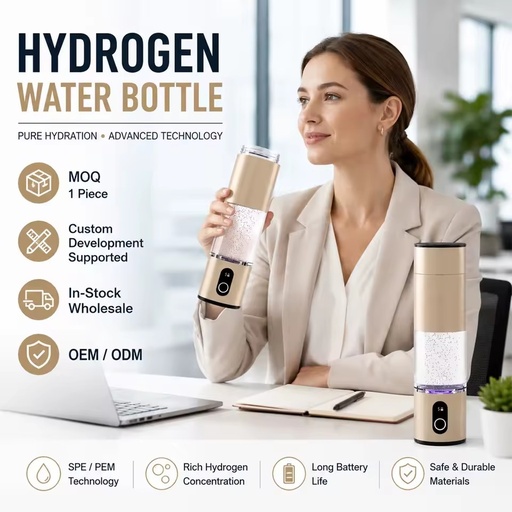 Biohacking Essential 6000PPB SPE PEM Hydrogen Water Cup Portable High Concentration Molecular H2 Generator for Energy SPA