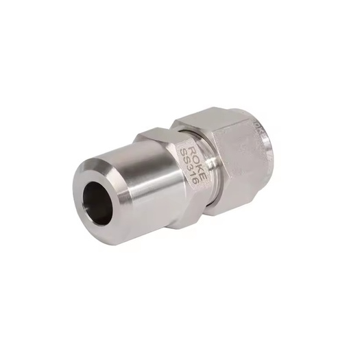 SS316 Stainless Steel Compression Double Ferrule Weld Union 12mm Tube Socket & Pipe Butt Connector BSPP Thread Tube Fittings