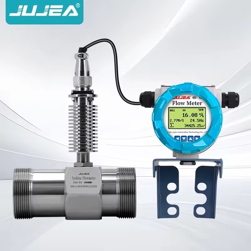 Split Type Turbine Flow Meter Stainless Steel Threaded Connection for Pure Water Pulse Output OEM Service